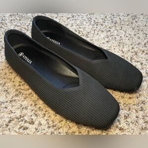 Vivaia Margot 2.0 V-Cut Square Toe Flats shoes Black Size women’s 43 US 11